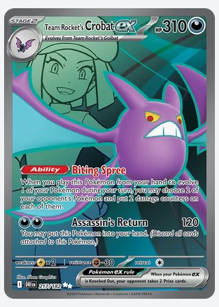Team Rocket's Crobat ex — catalogusbeeld