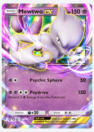 Mewtwo ex — catalogusbeeld