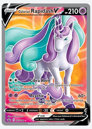 Galarian Rapidash V — catalogusbeeld