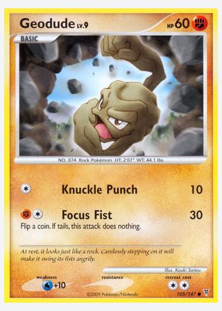 Geodude — catalogusbeeld