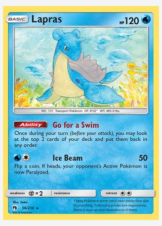 Lapras — catalogusbeeld