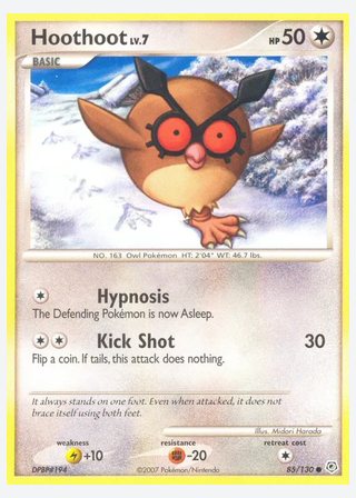 Hoothoot — catalogusbeeld