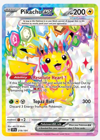 Pikachu ex — catalogusbeeld