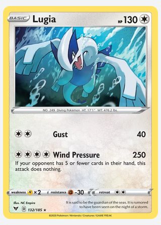 Lugia — catalogusbeeld