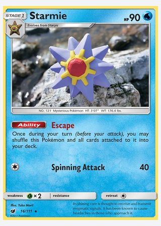 Starmie — catalogusbeeld