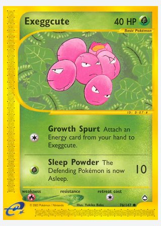 Exeggcute — catalogusbeeld