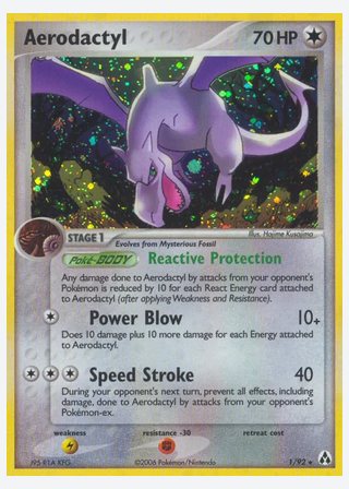 Aerodactyl — catalogusbeeld