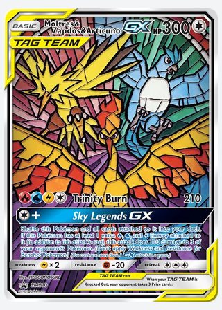 Moltres & Zapdos & Articuno GX — catalogusbeeld