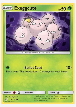 Exeggcute — catalogusbeeld