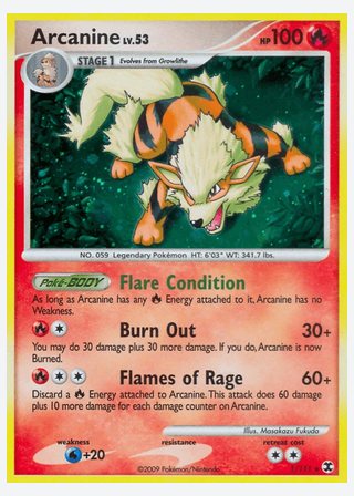 Arcanine — catalogusbeeld