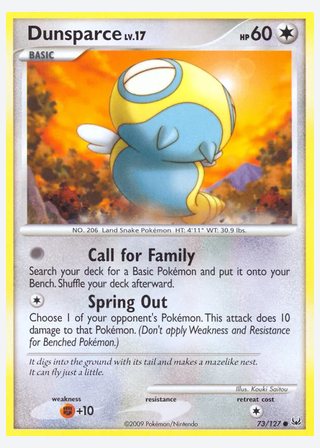 Dunsparce — catalogusbeeld