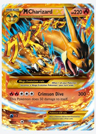 M Charizard EX — catalogusbeeld