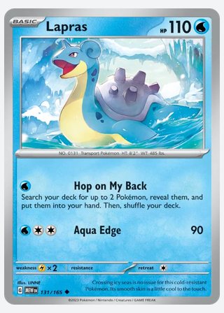 Lapras — catalogusbeeld