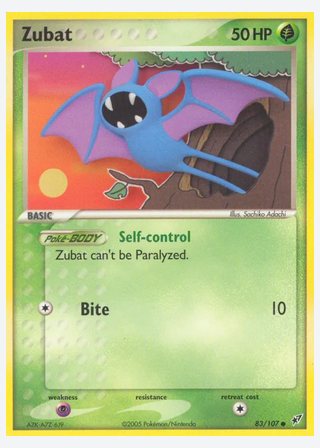 Zubat — catalogusbeeld