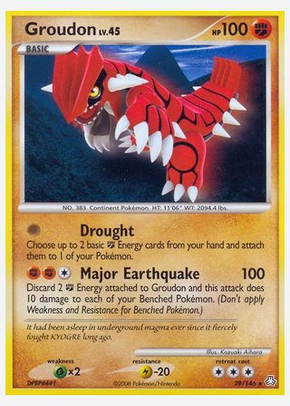 Groudon — catalogusbeeld