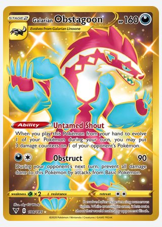 Galarian Obstagoon — catalogusbeeld