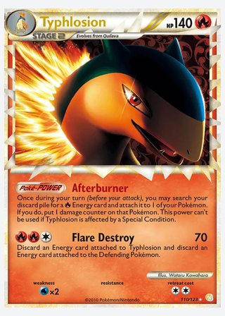 Typhlosion — catalogusbeeld
