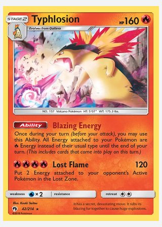 Typhlosion — catalogusbeeld