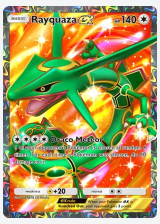 Rayquaza ex — catalogusbeeld