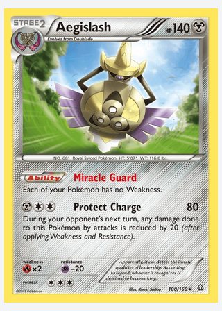 Aegislash — catalogusbeeld
