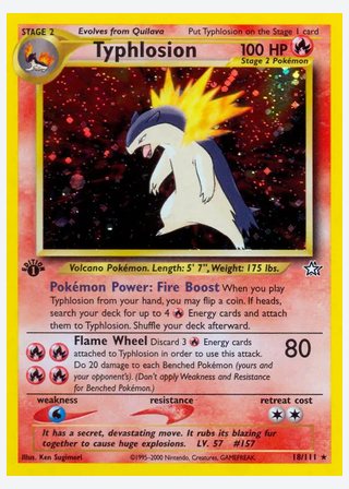 Typhlosion — catalogusbeeld