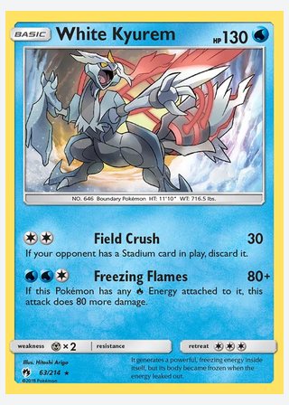 White Kyurem — catalogusbeeld