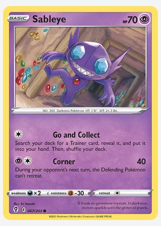 Sableye — catalogusbeeld