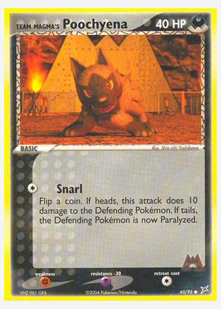 Team Magma's Poochyena — catalogusbeeld