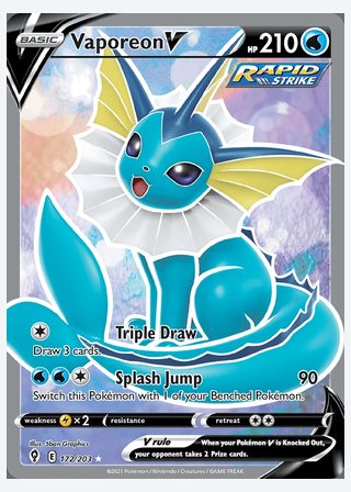 Vaporeon V — catalogusbeeld