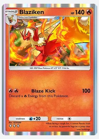 Blaziken — catalogusbeeld