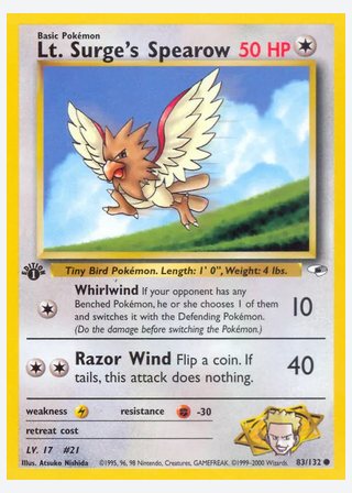 Lt. Surge's Spearow — catalogusbeeld