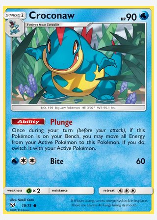 Croconaw — catalogusbeeld