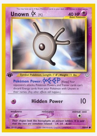 Unown [K] — catalogusbeeld