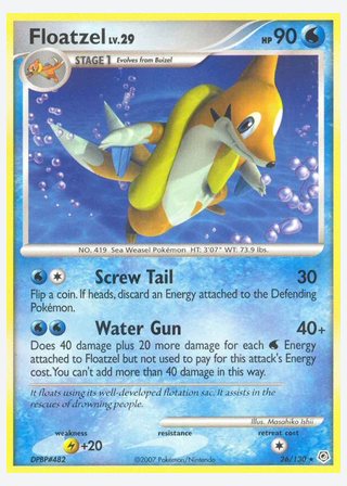 Floatzel — catalogusbeeld