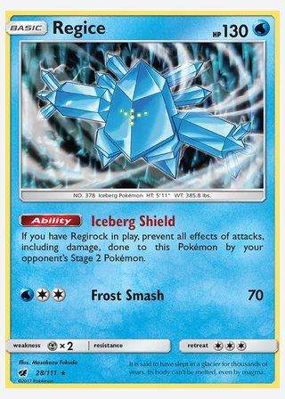 Regice — catalogusbeeld