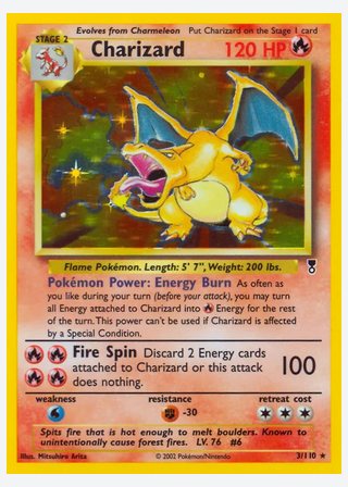 Charizard — catalogusbeeld