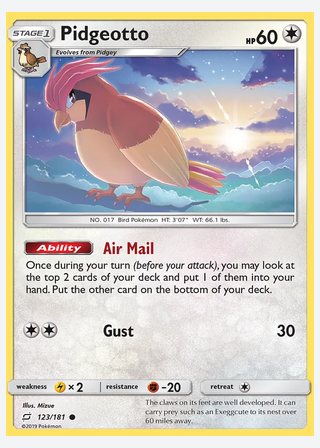 Pidgeotto — catalogusbeeld