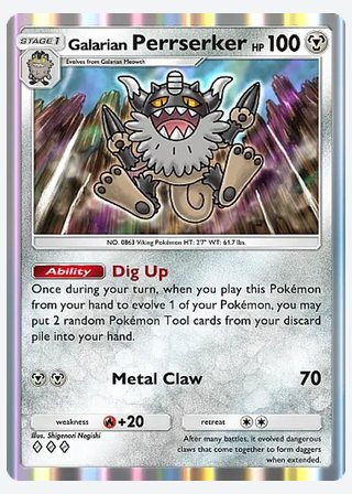 Galarian Perrserker — catalogusbeeld