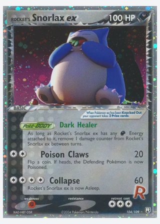 Rocket's Snorlax ex — catalogusbeeld
