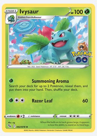 Ivysaur — catalogusbeeld