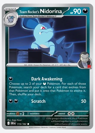 Team Rocket's Nidorina — catalogusbeeld