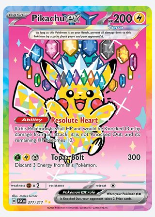 Pikachu ex — catalogusbeeld