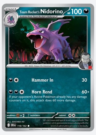 Team Rocket's Nidorino — catalogusbeeld
