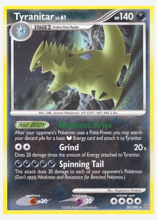 Tyranitar — catalogusbeeld