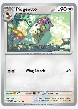 Pidgeotto — catalogusbeeld