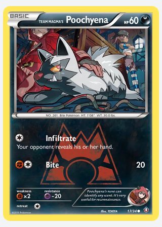 Team Magma's Poochyena — catalogusbeeld