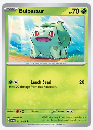 Bulbasaur — catalogusbeeld