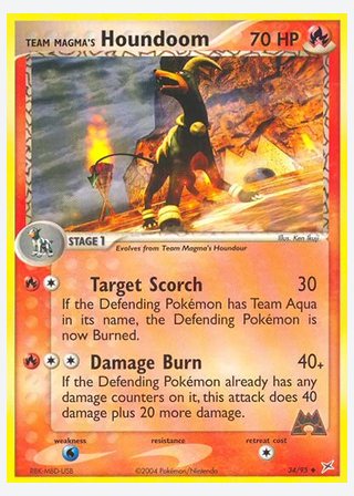 Team Magma's Houndoom — catalogusbeeld