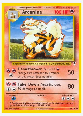 Arcanine — catalogusbeeld