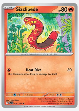 Sizzlipede — catalogusbeeld